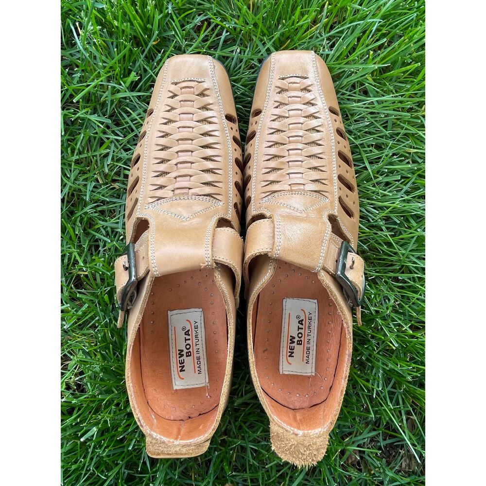 size 42 Turkish Made Leather Sandals Mens Summer Shoe New Bota